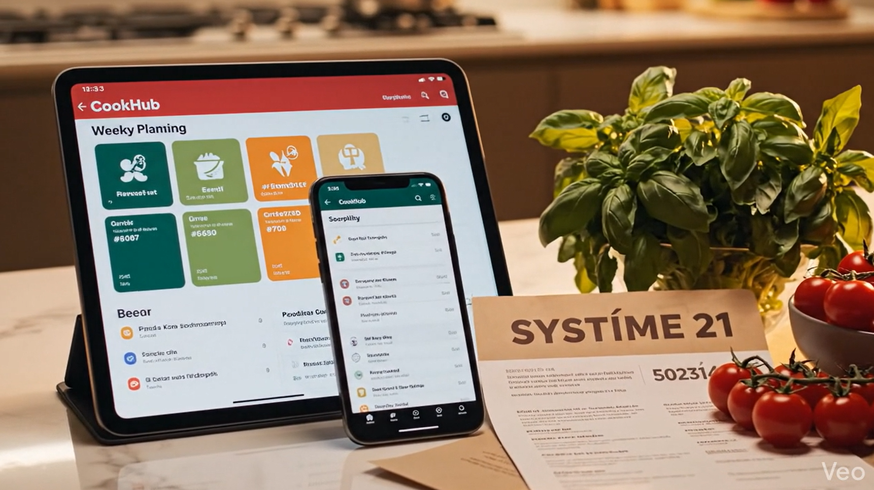 Planificateur CookHub - Interface en action